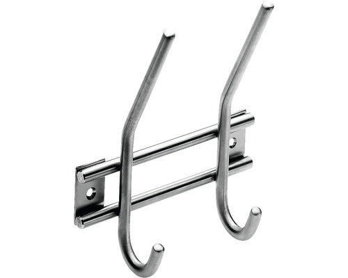 Cuier De Perete Cu 2x2 Carlige Hettich Modern 140x165x55 Mm, Otel Inoxidabil