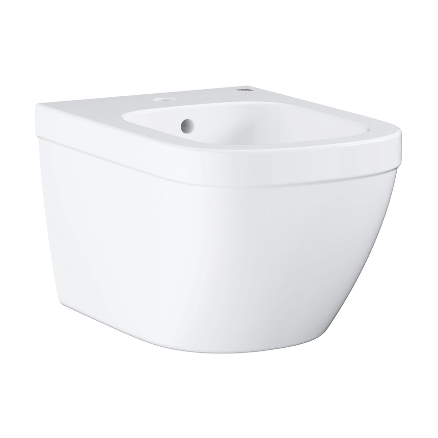 Bideu ceramic Grohe 39208000 Euro, montat pe perete, cu preaplin, alb alpin (39208000)