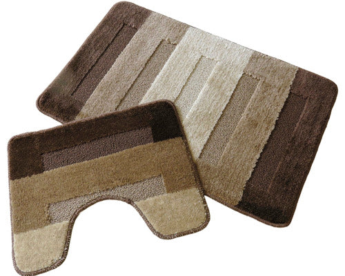 Set Covorase Baie Antiderapante Brize, 2 Piese, 50x80 cm, Maro