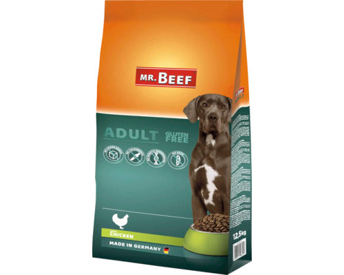 Hrana Uscata Pentru Caini Mr. Beef Adult Cu Pasare Fara Gluten 12, 5 Kg