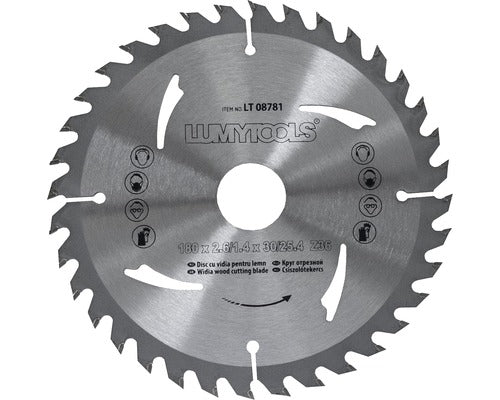 Disc Fierastrau Circular Lumy Tools Ø180x2, 6/1, 4x30/25, 4 Mm 36 Dinti