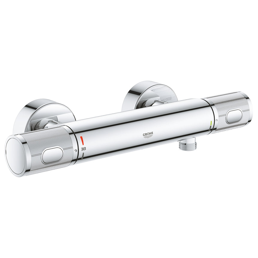 Baterie dus Grohe Precision Feel 34790000, 1/2'', aparenta, termostat, anti-oparire, limitator presiune, EcoButton, crom