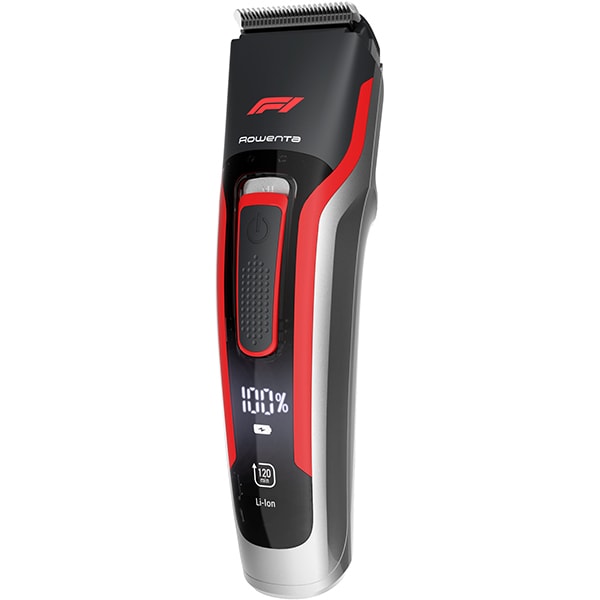 Aparat de tuns parul Rowenta Formula 1® TN524MF0, 29 lungimi de taiere, lame inox, precizie inalta, rosu
