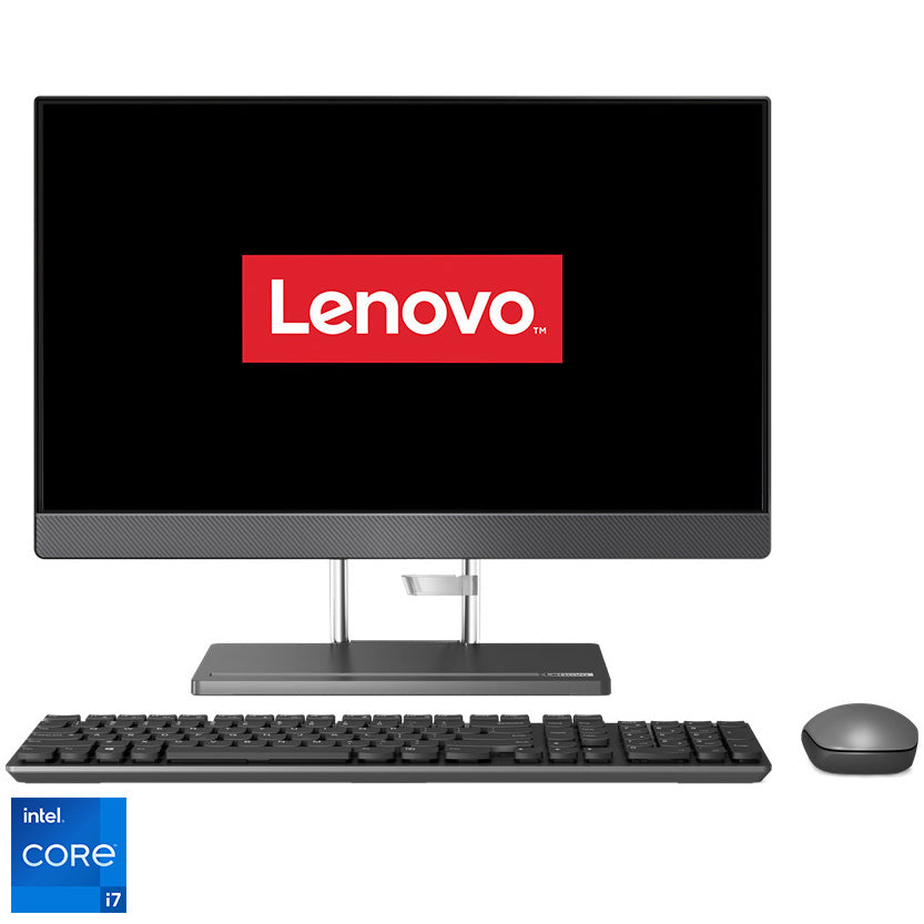 Sistem All-in-One Lenovo IdeaCentre AIO 5 24IAH7 cu procesor Intel® Core™ i7-12700H pana la 4.70 GHz, 23.8" QHD IPS, 100Hz, 16GB DDR5, 1TB SSD M.2 2280 PCIe 4.0x4 NVMe, Integrated Intel Iris Xe Graphics, No OS