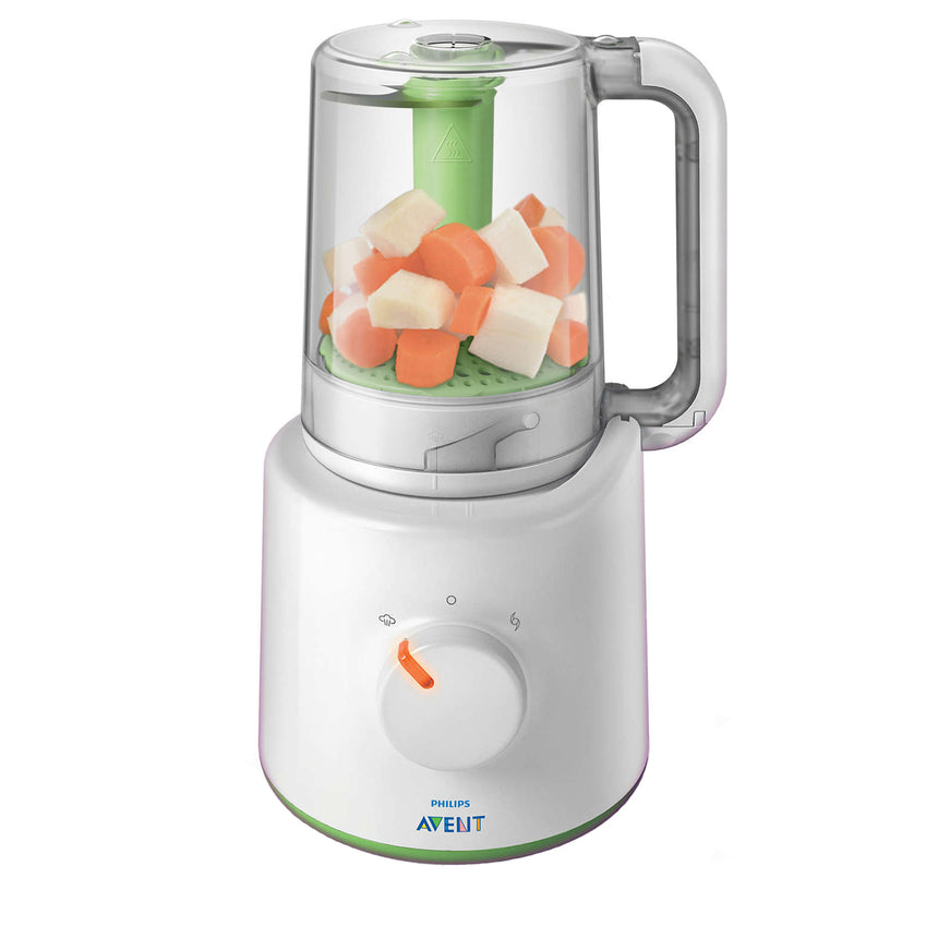 Aparat de gatit cu abur si blender 2in1 Philips Avent SCF870/20, pahar gradat, spatula, 1 viteza