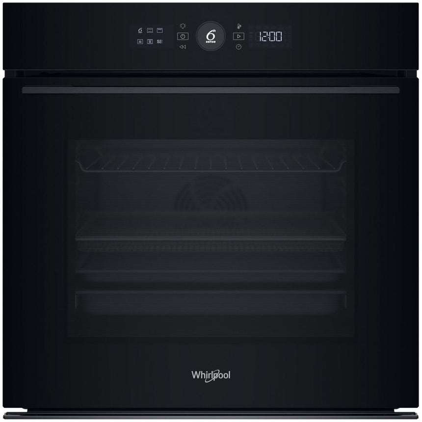 Cuptor incorporabil Whirlpool WOI5S8HM1SBA, Electric, 73 l, Autocuratare hidrolitica, Tehnologie al 6-lea simt, Casa A+, Negru