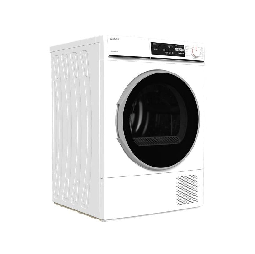 Uscator de Rufe SHARP KD-NHA8S7GW21-EE, Pompa de Caldura, 8 kg, 15 programe, Clasa A++, Alb