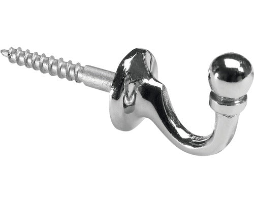 Cuier Pentru Mobila Cu 1 Carlig Hettich Classic 18x25 Mm, Zamac Cromat