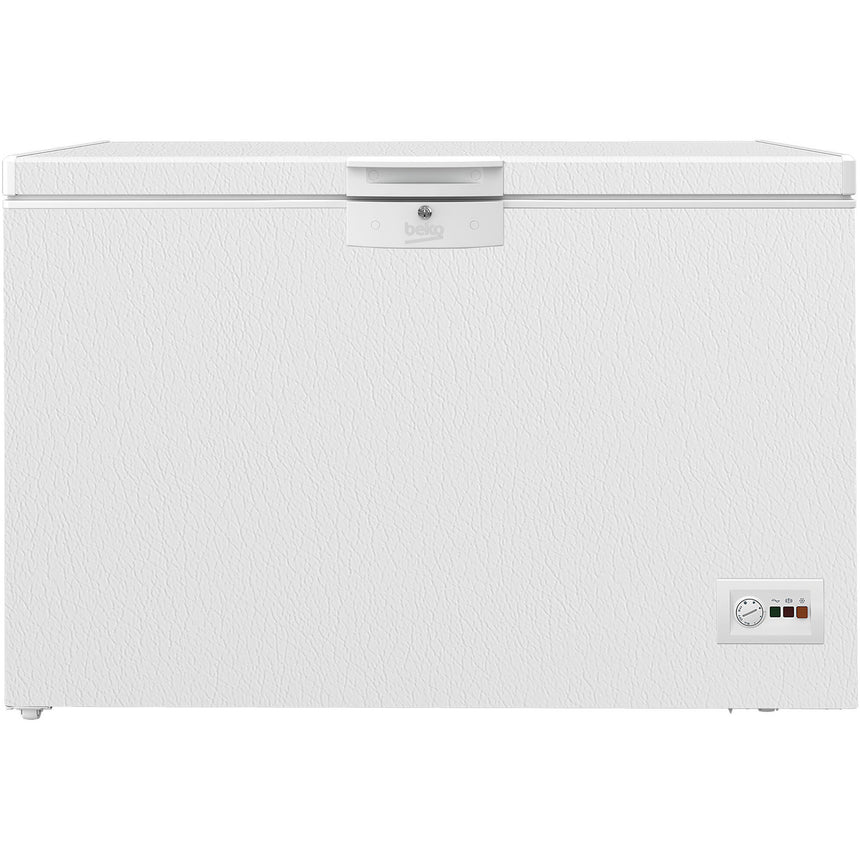 Lada frigorifica Beko HSM37540, 360 l, Clasa E, Conditii extreme, Securizare yala, Alb