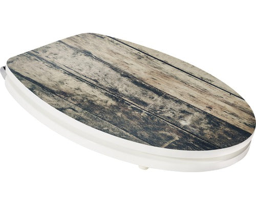 Capac WC form & style Old Wood, inchidere lenta, usor detasabil, 46,2x36,5 cm