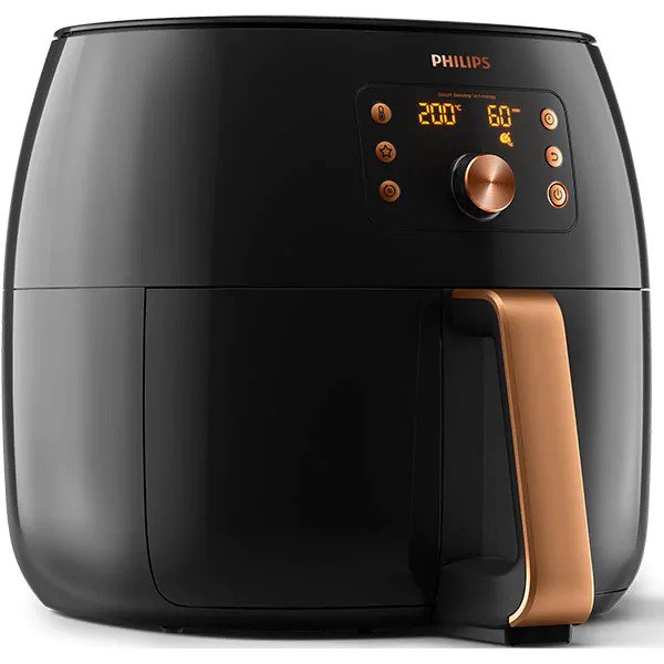 Friteuza cu aer cald PHILIPS Airfryer XXL Smart Sensing HD986790, 2225W, 1.4kg, negru/auriu