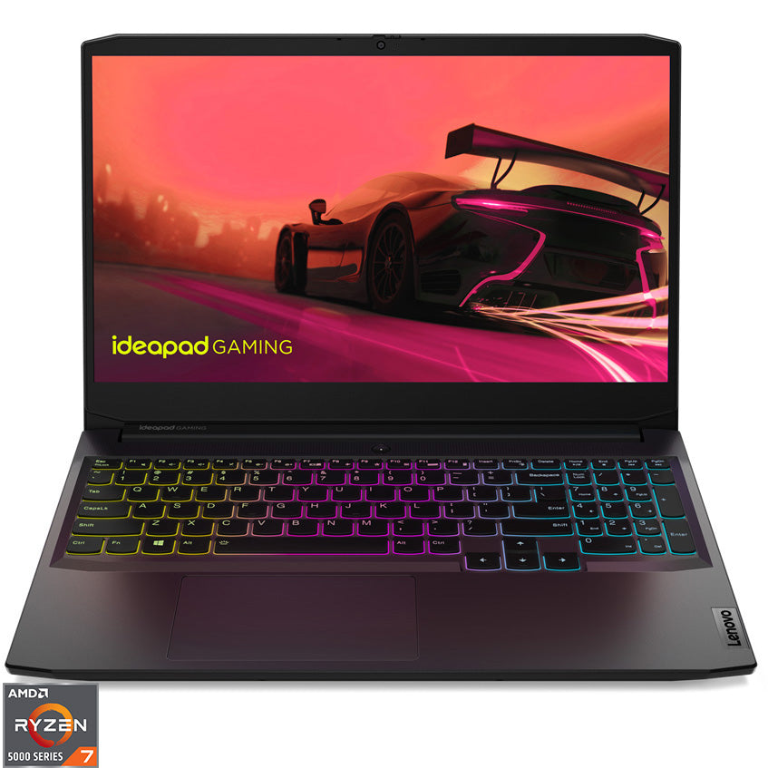 Laptop Gaming Lenovo IdeaPad 3 15ACH6 cu procesor AMD Ryzen™ 7 5800H, 15.6", Full HD, 165Hz, 16GB, 512GB SSD, NVIDIA GeForce RTX 3050 Ti 4GB, Free DOS, Shadow Black
