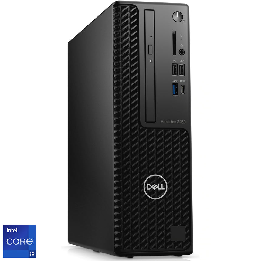 Sistem Workstation Dell Precision 3450 SFF cu procesor Intel® Core™ i9-11900 pana la 5.20 GHz, Rocket Lake, 32GB DDR4, 1TB SSD + 2TB HDD, NVIDIA Quadro P1000 4GB, Windows 11 Pro