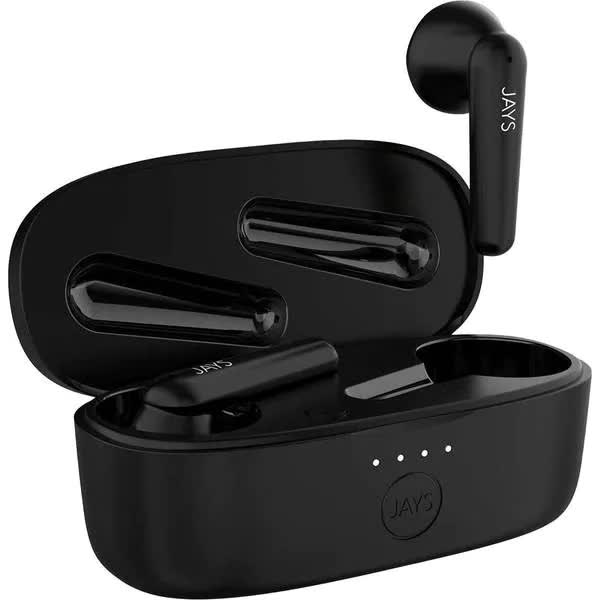 Casti JAYS t-Six, True Wireless, Bluetooth, In-Ear, Microfon, Negru