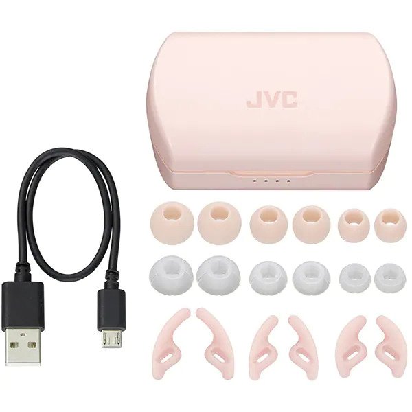Casti JVC HA-ET45T, True Wireless, Bluetooth, In-Ear, Microfon, Roz