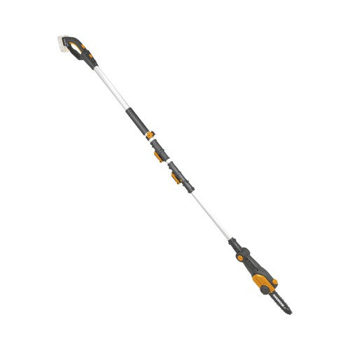 Fierastrau electric telescopic (emondor) cu lant pe acumulator WORX WG349E.9, 20 V, lama 20 cm, viteza lant 5 m/s, ungere automata lant, inaltime maxima taiere 3.6 m, fara acumulator si incarcator in setul de livrare