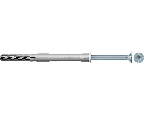 Dibluri Plastic Cu Surub Fischer Sxr 8x190 Mm, 25 Bucati, Cap Inecat, Pentru Rame/tocuri