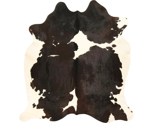 Covor Piele De Vaca Negru-alb Aproximativ 210x190 Cm