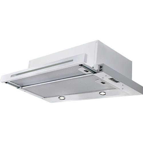 Hota incorporabila telescopica, Franke, Smart FSM 601 WH/GL, 1 motor, absorbtie 380 mc/h, 60 cm, iluminare LED, alb