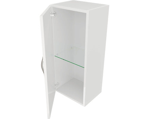 Dulap baie suspendat Simona, 1 usa, MDF, 31x71 cm, alb