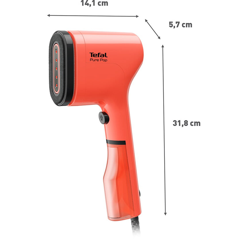 Aparat de calcat vertical cu abur Tefal DT2022, 1300 W, recipient apa 70 ml, portocaliu/negru