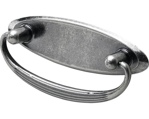 Maner Mobila Hettich Antik & Retro 64/94 Mm, Cu Inel Tragator, Zamac Argintiu Brunat