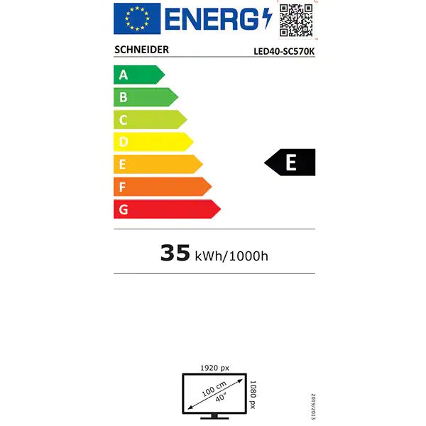Televizor LED Smart SCHNEIDER LED 40-SC570K, Full HD, 100 cm, Clasa E, Negru