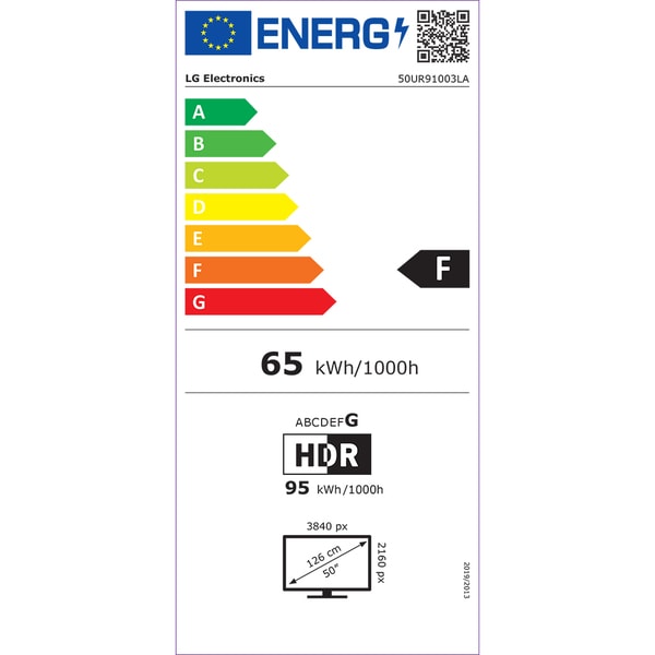 Televizor LG LED 50UR91003LA, 125 cm, Smart, 4K Ultra HD, Clasa F (Model 2023)
