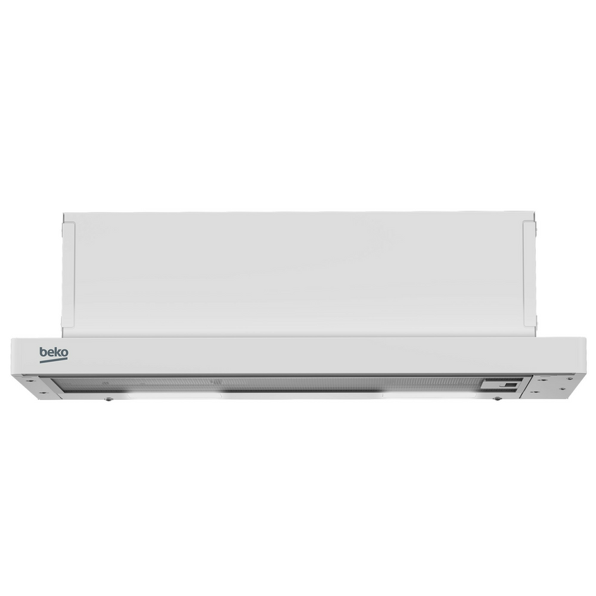 Hota incorporabila telescopica Beko HNT61310WH, Putere de absorbtie 300 mc/h, 3 Trepte de viteza, Iluminare LED , Alb