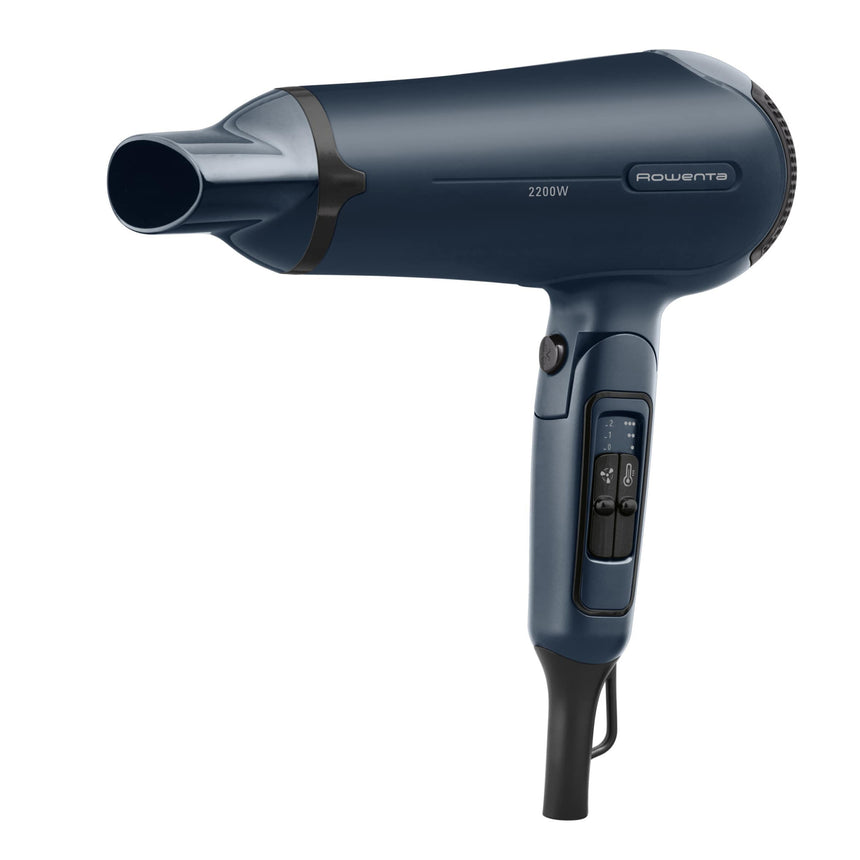 Uscator de par pliabil Rowenta Nomad CV4753F0, 2200W, 3 trepte de temperatura, 2 trepte de viteza, jet de aer rece, negru/verde