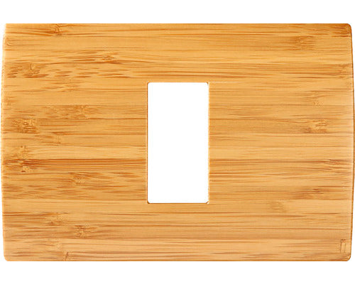 Rama Aparataje Tem Pure 1/3 Module, Nuanta Lemn Bambus