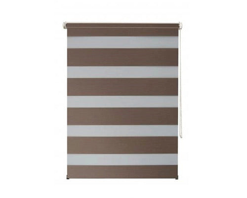 Rulou Dublu (Zebra) Gri 100x100 Cm, Caseta Alba