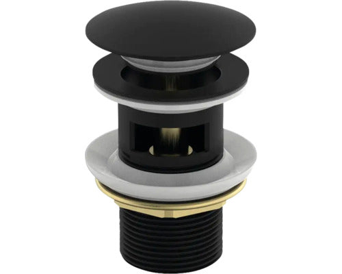 Ventil Jungborn Push-open 1 1/4", Pentru Lavoar Omega, Lambda Si Iota, Negru Mat