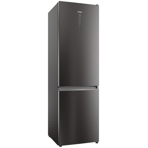 Combina frigorifica Haier HDW5620CNPD, 377 l, Clasa C, Total No Frost, WiFi, My Zone, Compresor Inverter, SuperFreezing, Display, H 200 cm, Dark Inox
