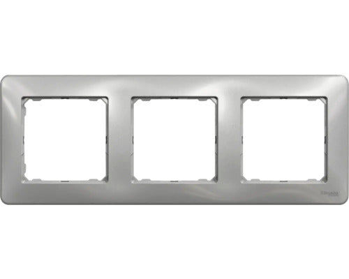 Rama Aparataje Schneider Sedna Design 3 Posturi, Montaj Orizontal, Aluminiu