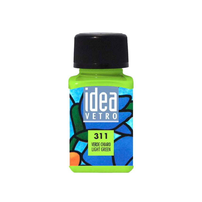 Vopsea pentru Pictura Sticla Idea Vetro Maimeri - Light Green - 60 ml