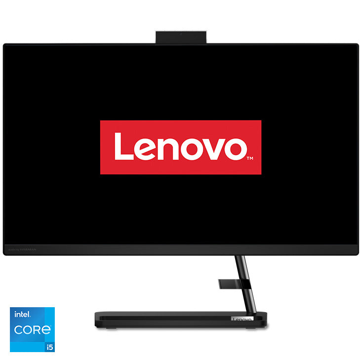 Sistem All-in-One Lenovo IdeaCentre AIO 3 24IAP7 cu procesor Intel® Core™ i5-1235U pana la 4.40 GHz, 23.8" FHD, 8GB, 512GB SSD M.2 2280 PCIe 3.0x4 NVMe, Intel® Iris Xe Graphics, No OS