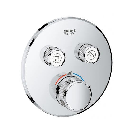 Unitate de control cu termostat Grohtherm SmartControl pentru instalare incastrata cu 2 iesiri, 29119000 Grohe