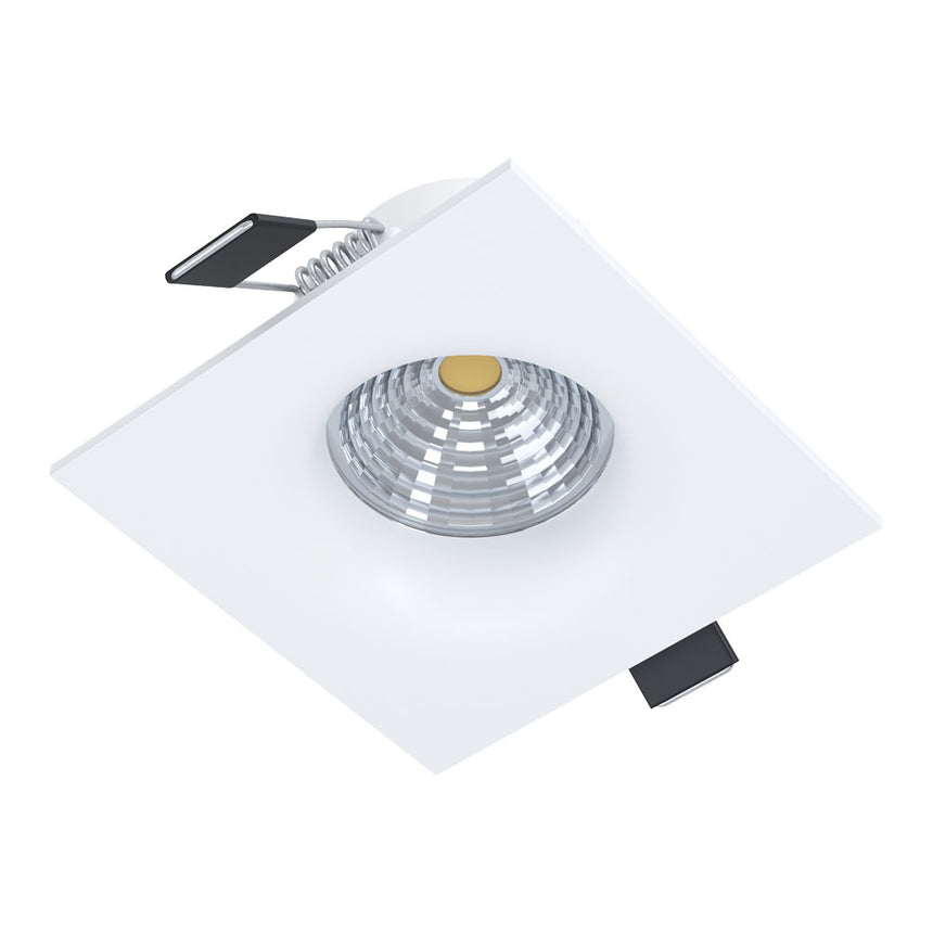Spot incastrabil SALICETO 98471, EGLO, LED, 6W, 380 lm, 2700K, aluminiu, alb, 8.8 x 8.8 x 6.8 x 4.2 cm, dimabil