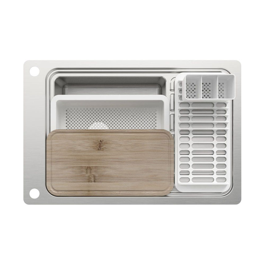 Chiuveta din inox Romesco, 77 x 51.1 x 23.6 cm, 1 cuva, 1 tocator si 1 picurator
