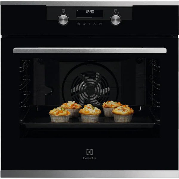 Cuptor incorporabil Electrolux SteamBake KODDP77WX, Electric, Gatire cu Abur, Autocuratare Pirolitica, 72 l, Clasa A+, Negru-Inox
