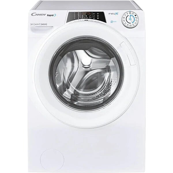 Masina de spalat rufe Candy Rapido RO 1496DWME/1-S, 9 kg, 1400 rpm, Clasa A, Motor Inverter, Wi-Fi, Mix Power Systems, Steam, Hygiene, Sport, Alb