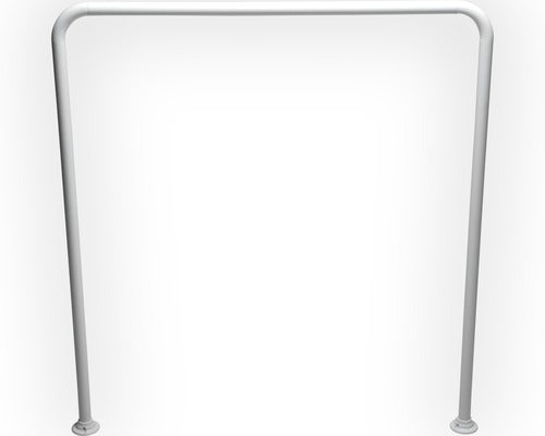 Bara Combi Pentru Perdea de Dus, Aluminiu, 90x90 cm, Ø 25mm, Alb