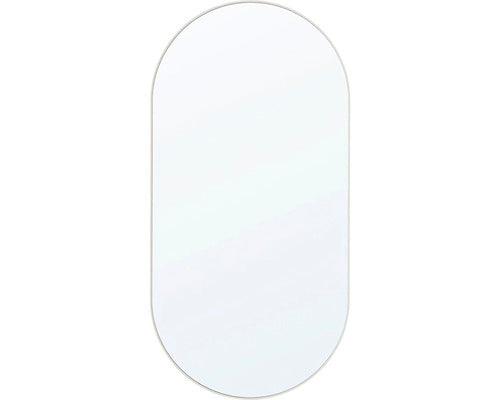Oglinda Baie Cordia Oval Line Premium 50x100 Cm Rama Alba Ip 44