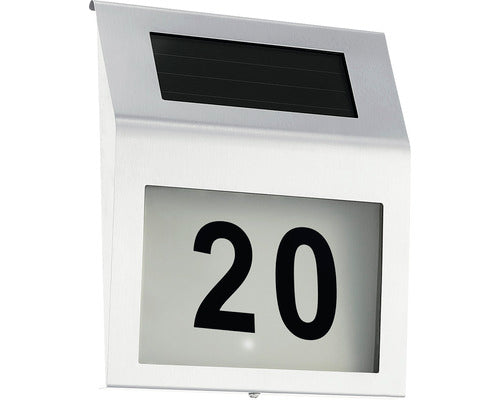 Aplica Solara Cu Led Z_solar 40 Lumeni 6500k, Include Numere Autocolante, Otel Inoxidabil