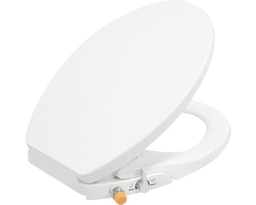 Capac WC cu functie de bideu FORM & STYLE, inchidere lenta, alb, 47,3x37 cm