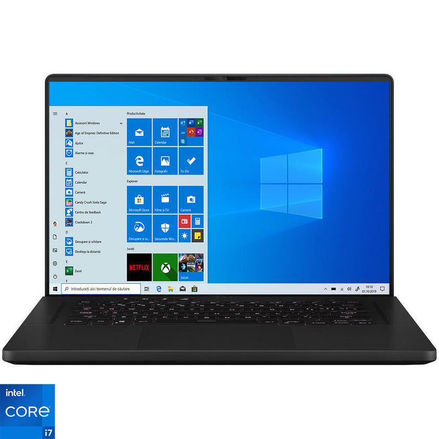 Laptop Gaming ASUS ROG Zephyrus M16 GU603HM cu procesor Intel® Core™ i7-11800H, 16", WQXGA, 165Hz, 16GB, 1TB SSD, NVIDIA® GeForce RTX™ 3060 6GB, Windows 10 Home, Off Black