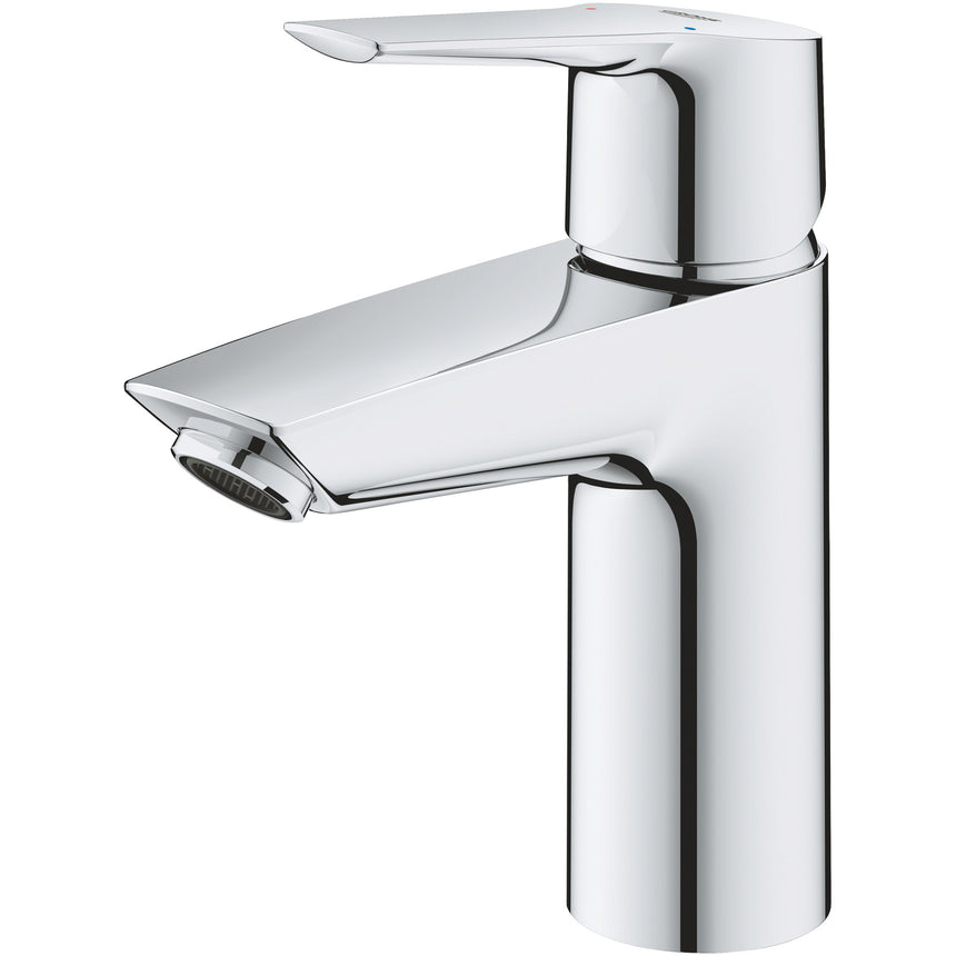 Baterie lavoar Grohe Start 23550002, 3/8'', marimea S, monocomanda, cartus ceramic, evacuare push to open, Crom