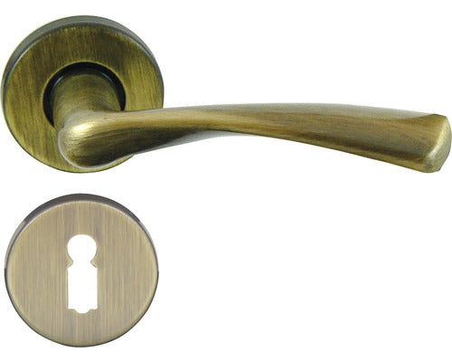 Manere Cu Rozeta Usa Interior Verofer Carina, Pentru Cheie Bb, Bronz Grafiat