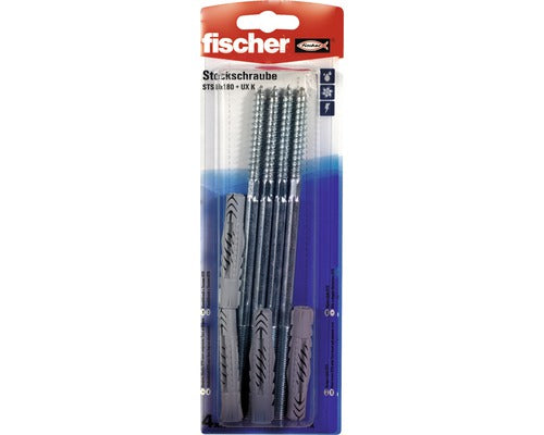 Prezon Lemn / Metal Fisher Sts M8x180 Mm Cu Diblu Nylon Ux10, Set 4 Buc